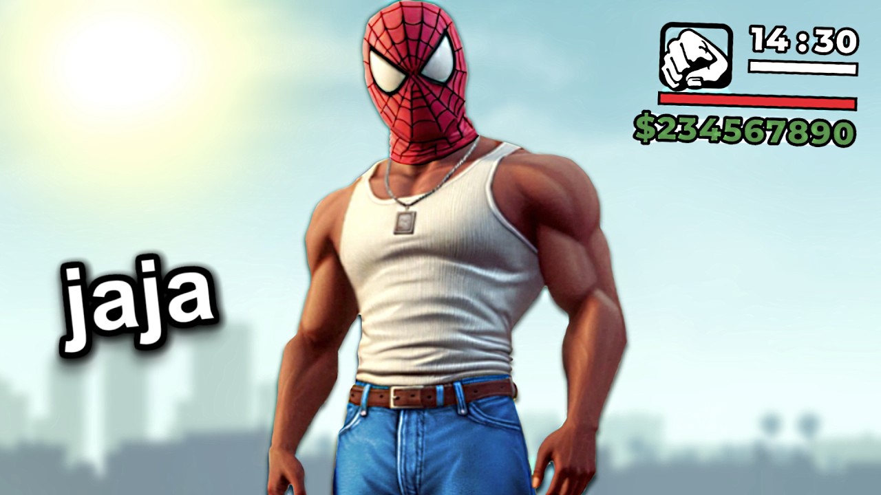 GTA San Andreas con 100 mods de Spiderman..