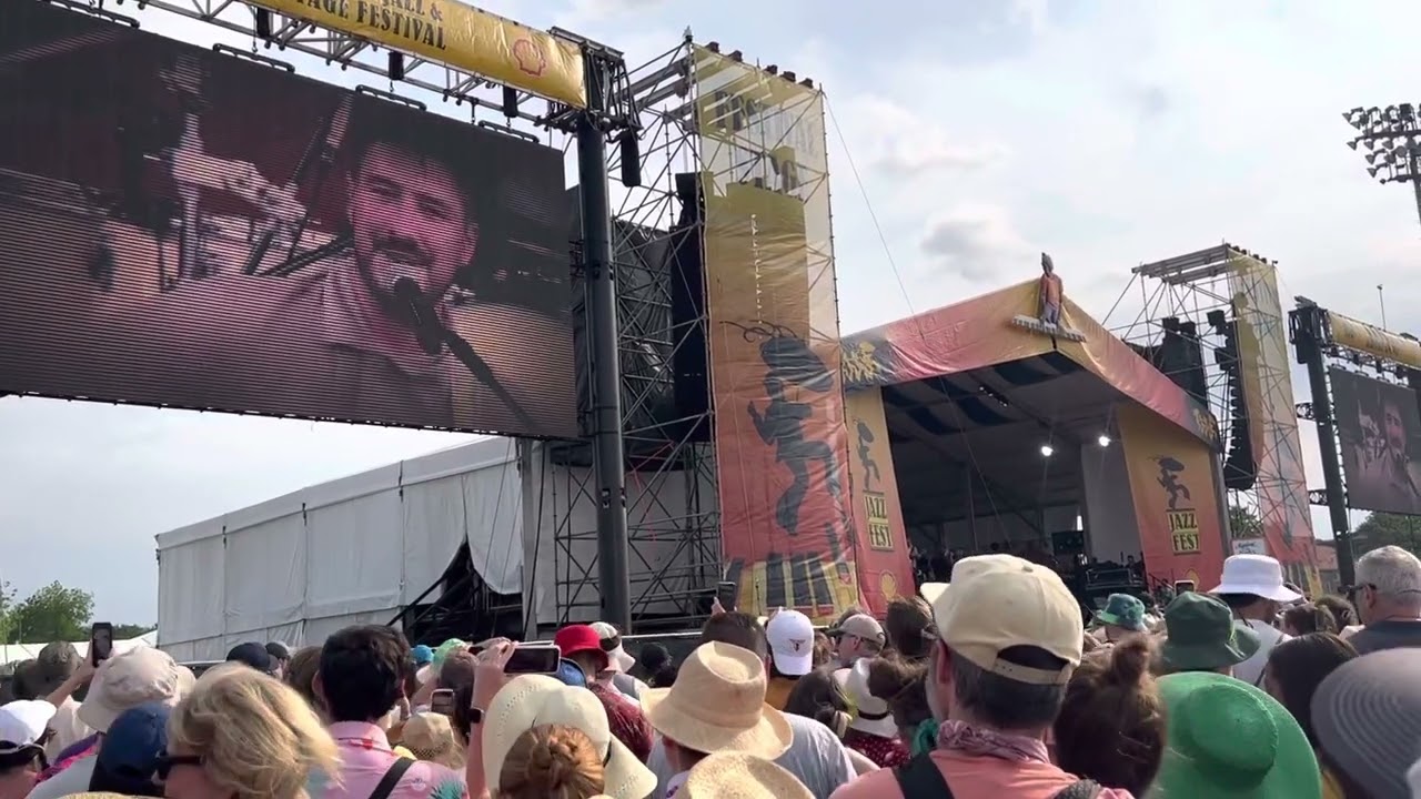 Mumford & Sons, Trombone Shorty, & Jon Batiste performing “House of the Rising Sun” at Jazz Fest.