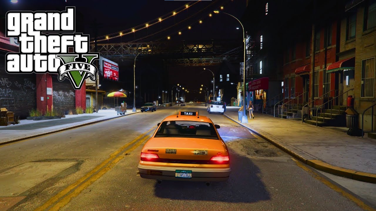 Long Night Drive Around Liberty City With Relaxing Jazz Music | GTA 5