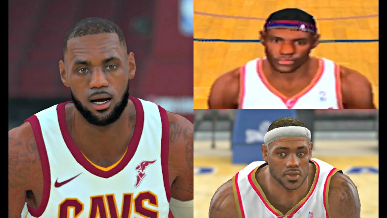 LeBron James from NBA 2K4 to NBA 2K18! #CLE #PS4