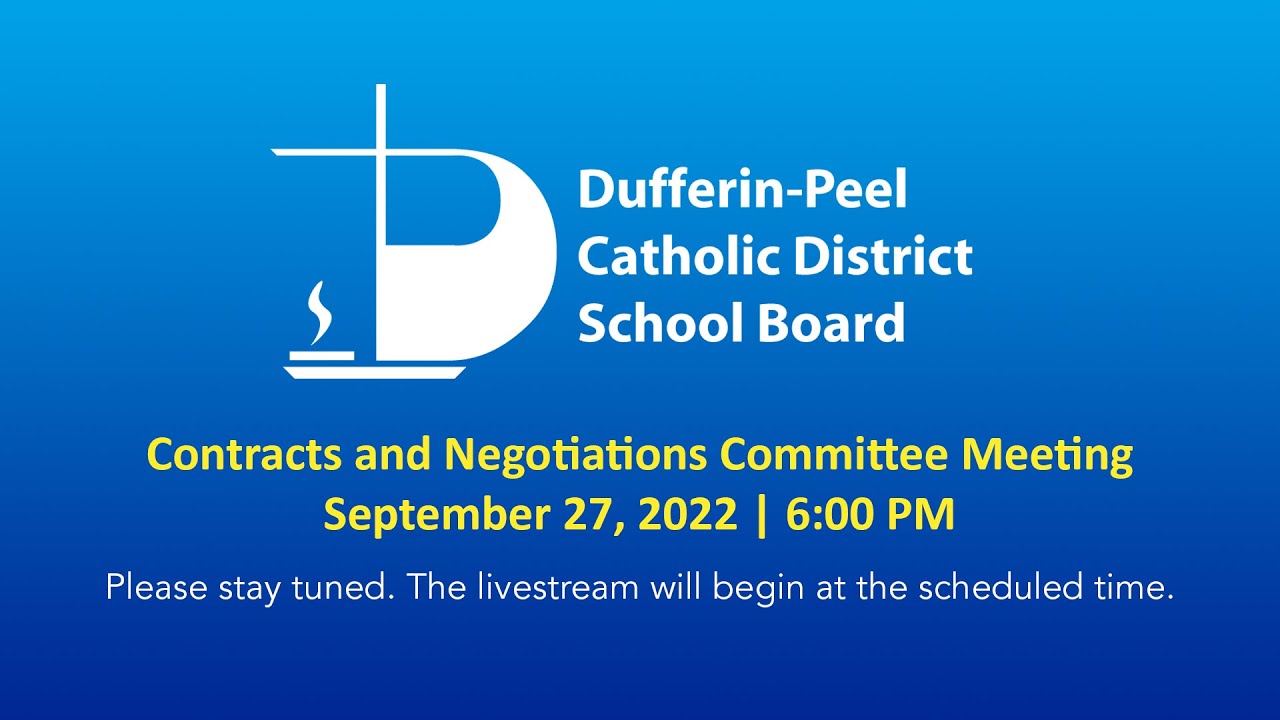 DPCDSB Contracts and Negotiations Committee Meeting | September 27, 2022 6:00 PM