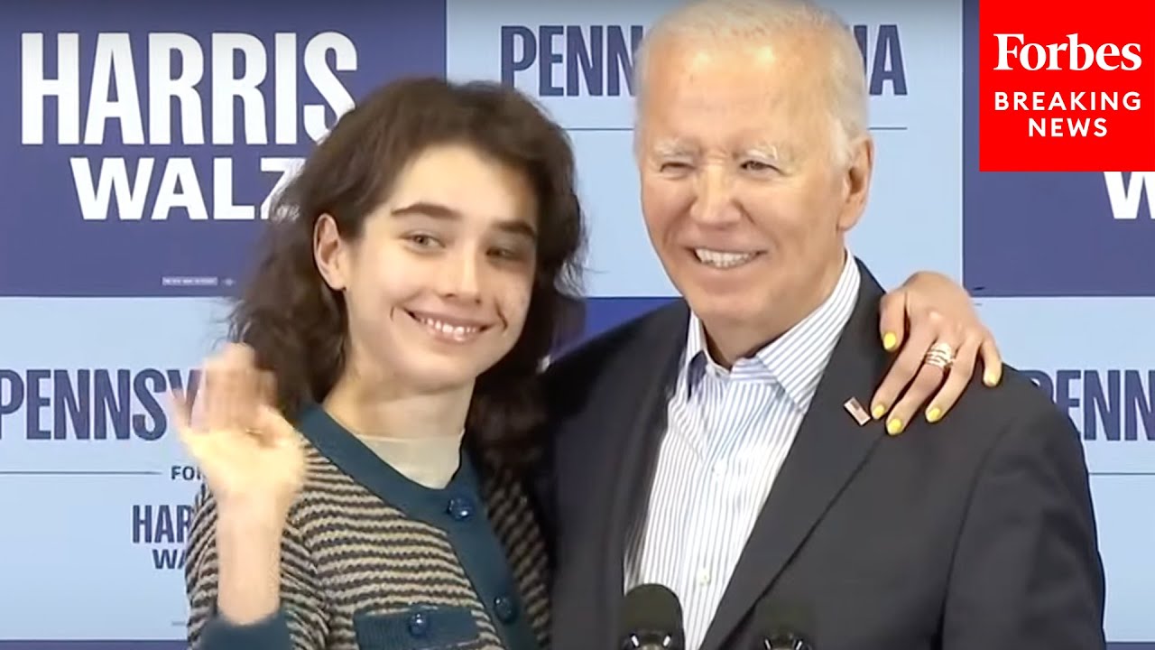 WATCH: President Biden Brings His Granddaughter Natalie On Stage During A Campaign Event In PA