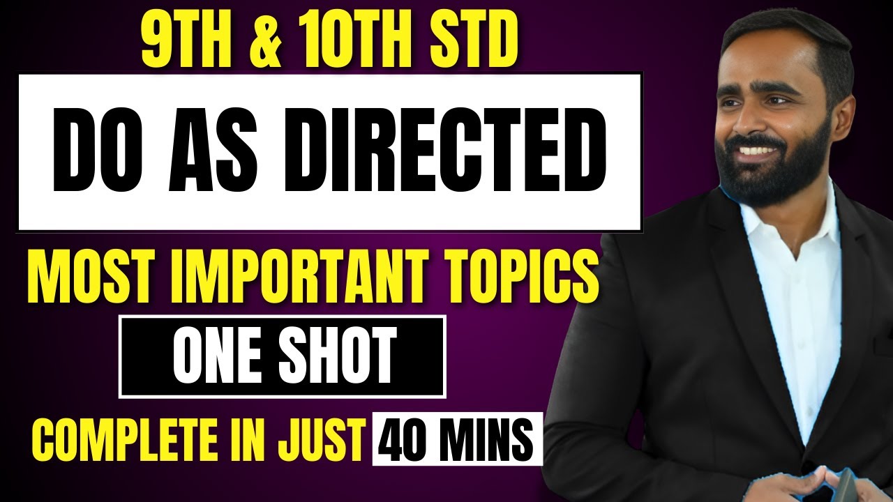 9TH&10TH STD|DO AS DIRECTED|MOST IMPORTANT TOPICS|ONE SHOT|PRADEEP GIRI SIR