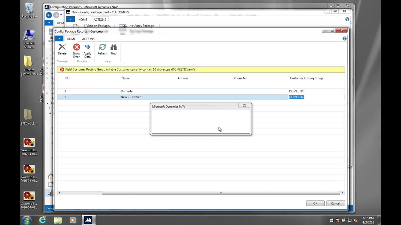 Dynamics NAV - Import data from Excel with Rapid Start Services