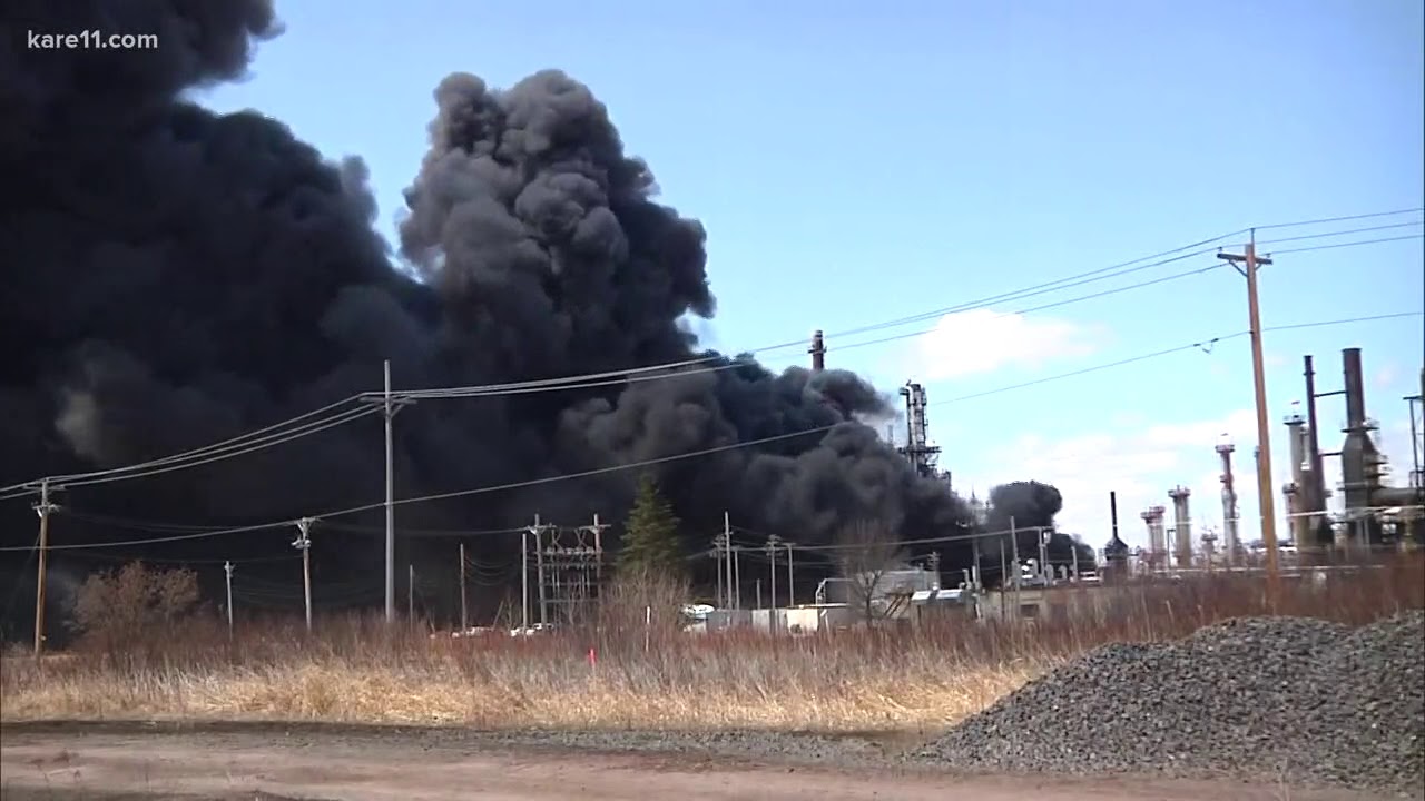 Agency: Refinery fire caused by blast debris hitting tank