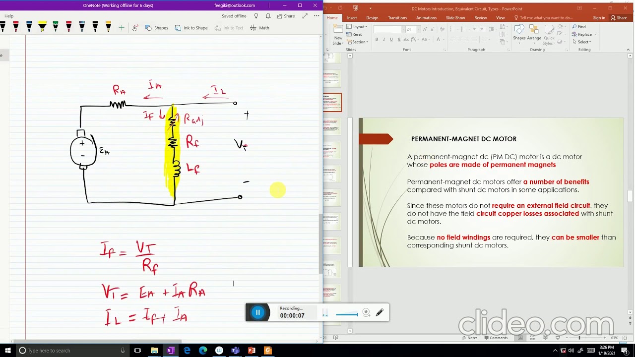 DC Motors Introduction, Equivalent Circuit,Types