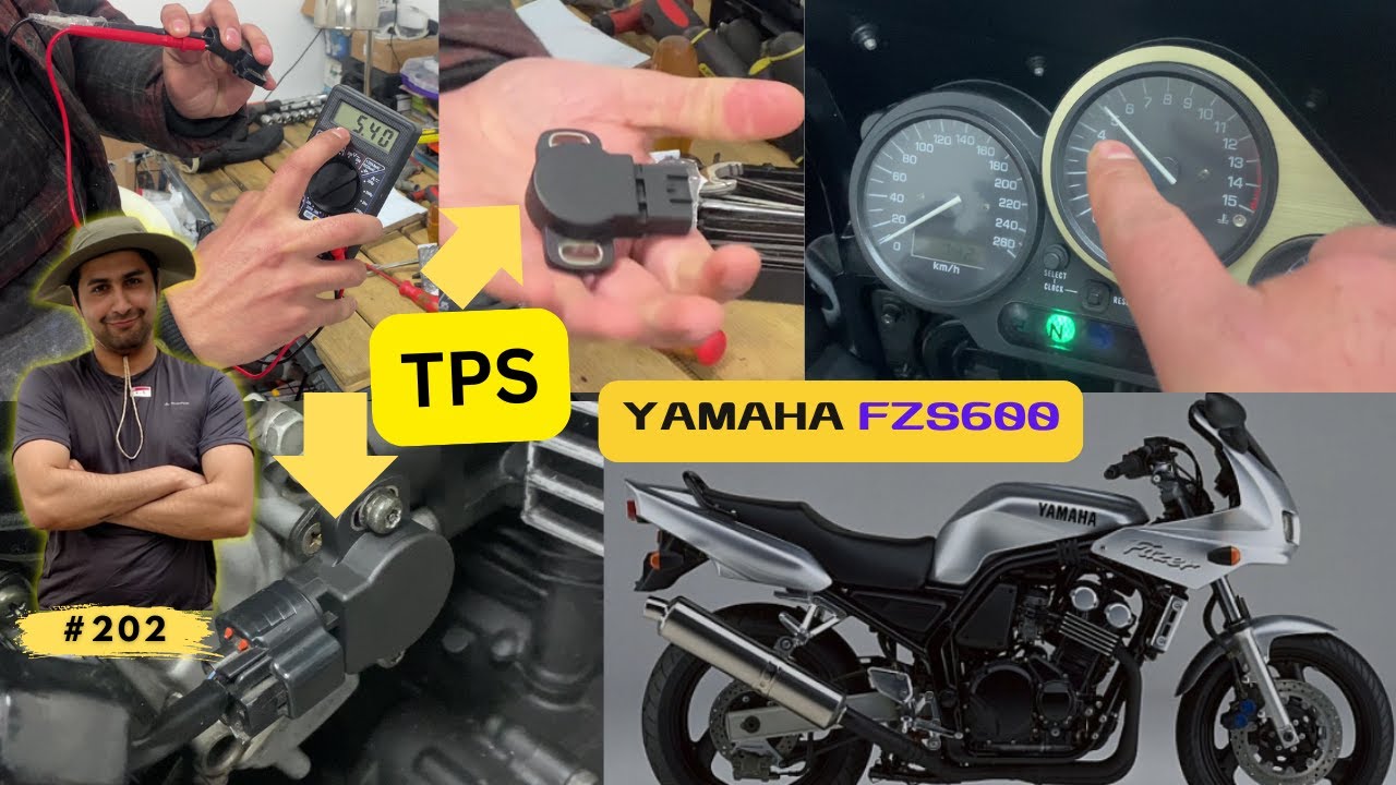 #202 - New TPS for Yamaha fzs600 / How to set TPS? / How To check With Multimeter ?