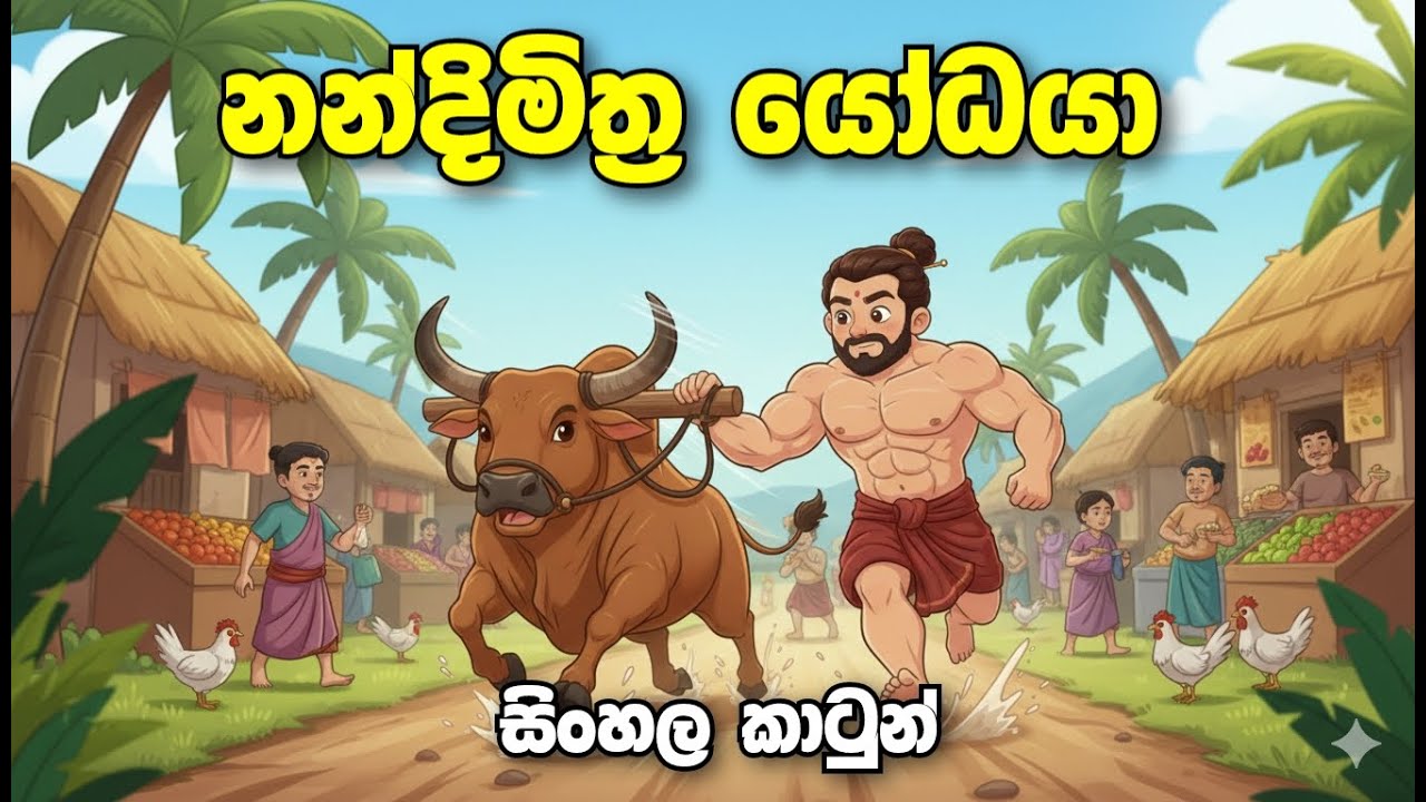 නන්දිමිත්‍ර  යෝධයා 🐃💪 | සිංහල ළමා කාටුන් |Sinhala Cartoon Story