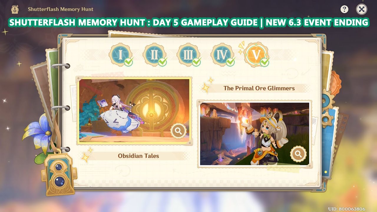 Genshin Impact Shutterflash Memory Hunt : Day 5 Gameplay Guide | New 6.3 Event Ending