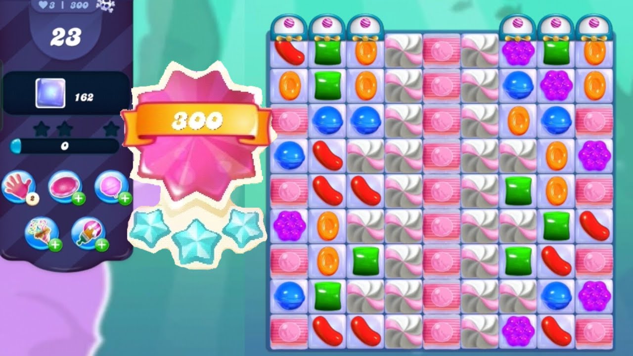 Candy Crush Saga Level 300 || Nightmarishly Hard Level || No Boosters || 3 Sugar Stars 🌟🌟🌟