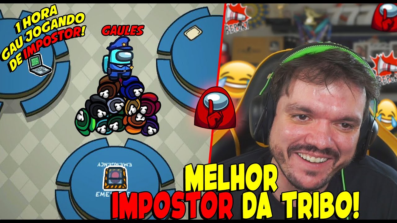 1 HORA DE GAULES JOGANDO DE IMPOSTOR NO AMONG US! (ULTIMAS PARTIDAS JOGADAS!)