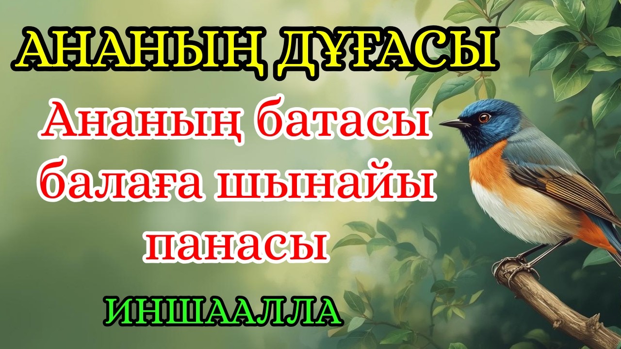 АНАНЫҢ ДҰҒАСЫ – БАЛАҢДЫ ҚОРҒАЙТЫН ЕҢ КҮШТІ ҚОРҒАН (ИНШААЛЛА)
