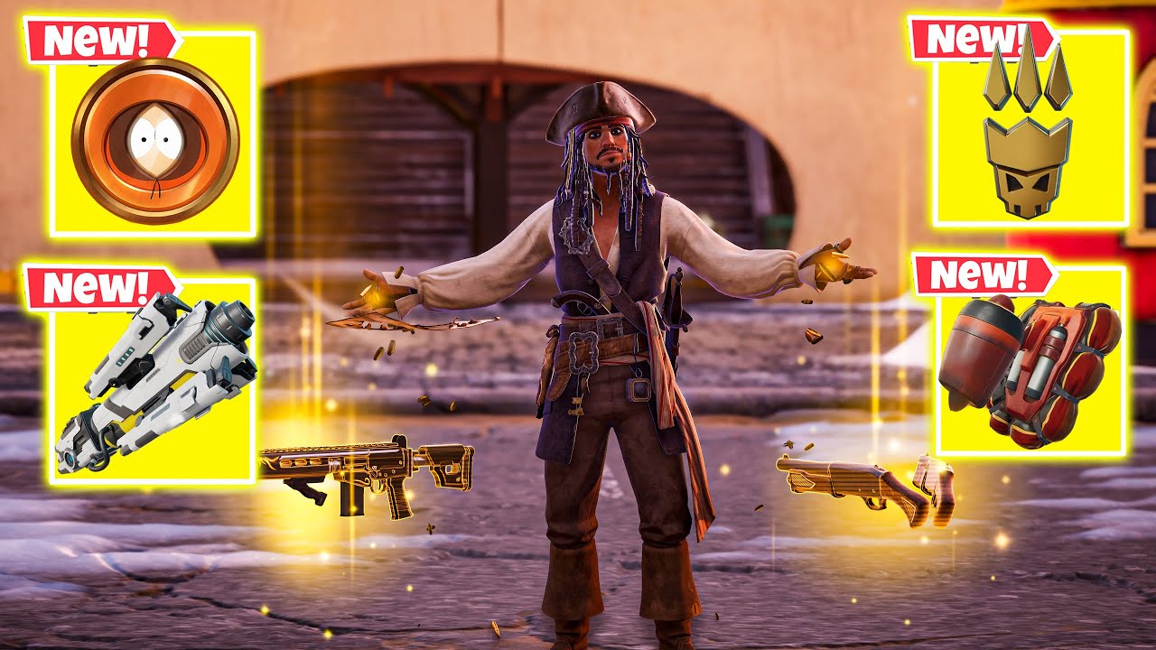 JACK SPARROW vs ALL NEW MYTHIC WEAPONS & NEW MYTHIC'S CHALLENGE ( NEW! Fortnite Chapter 7 Season 1 )