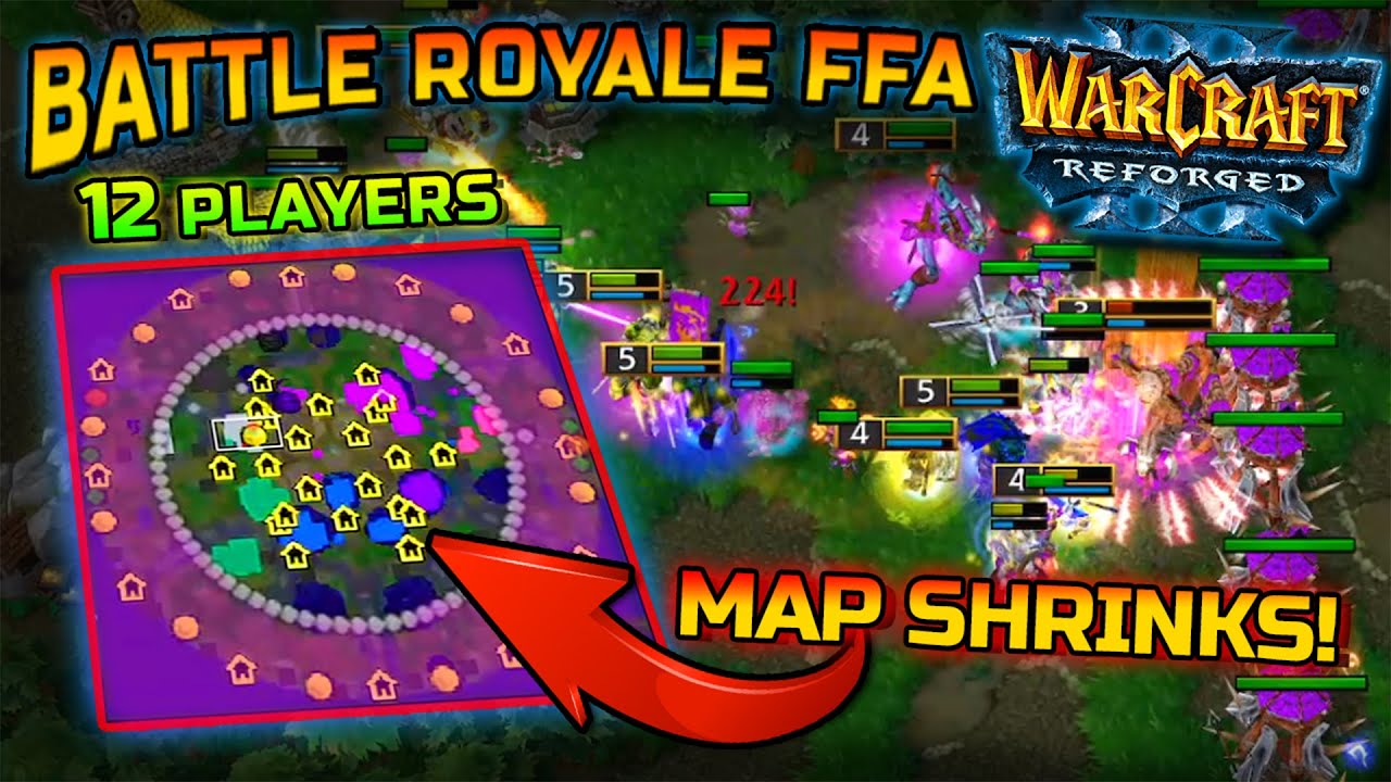 Shrinking Circle FFA with 12 Players! Last One Standing Wins! | Hunger Games FFA #3