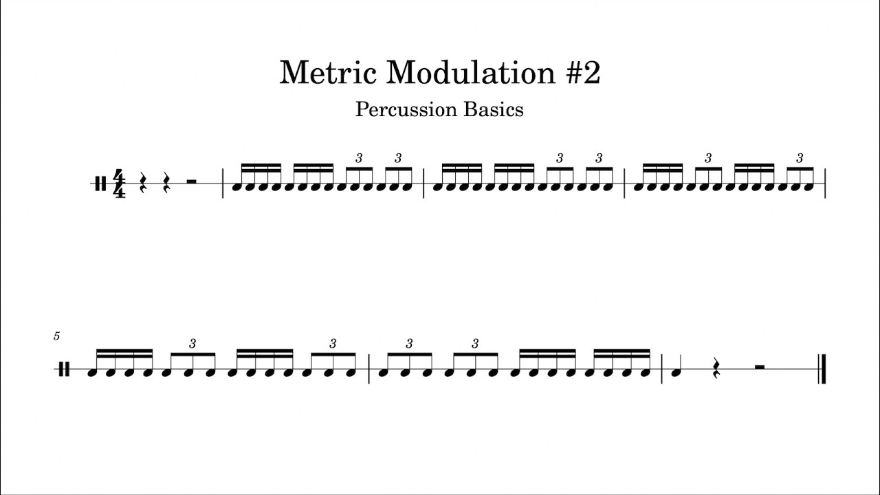 Metric Modulations #2 – Drum line Warm-Up Play-Along (70–200 BPM) | Snare & Tenor Practice Track
