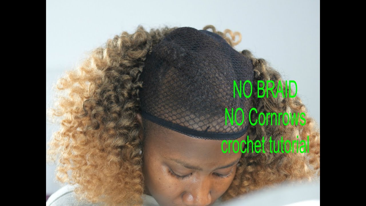 BRAIDLESS CROCHET  NO Cornrows | crochet braids bob style | AMI FULLEST