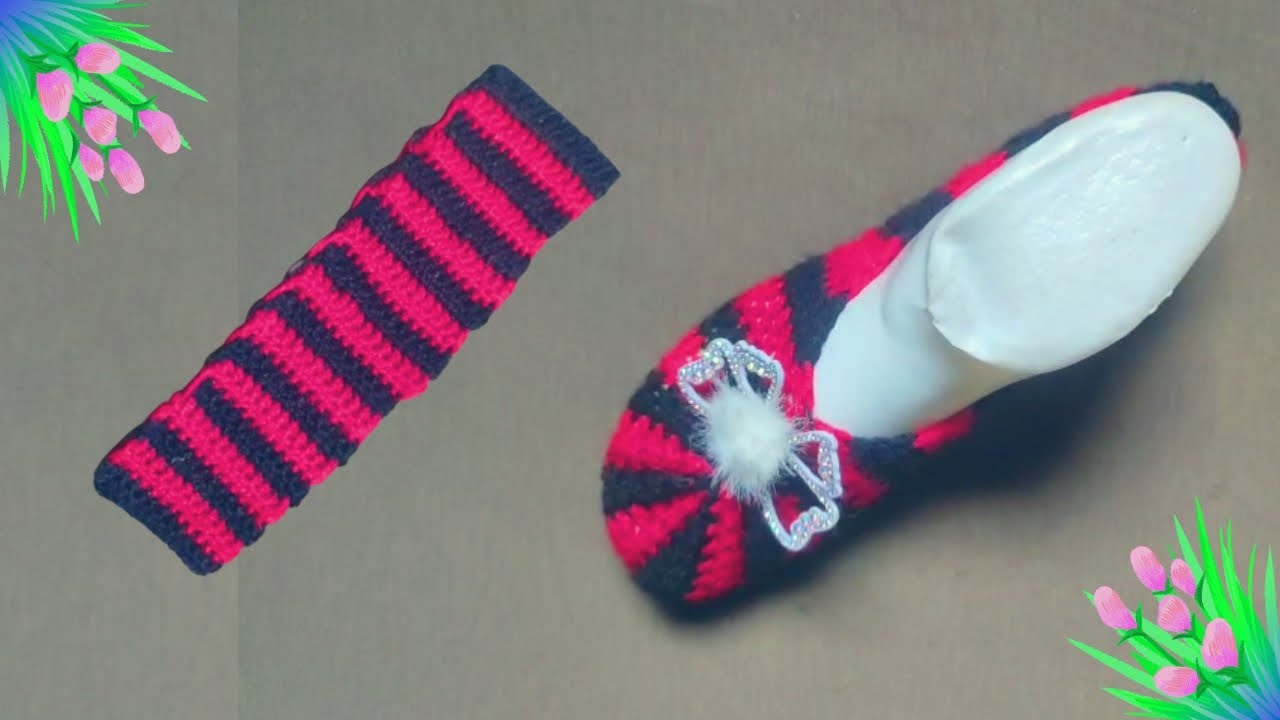 Стильные шерстяные тапочки, идеально подходящие для зимы | socks banane ka tarika | socks ka desi...