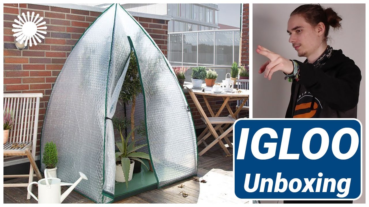 Bio Green Überwinterungszelt IGLOO Unboxing 📦 Pflanzen im Garten überwintern 🌹❄ | Hertie