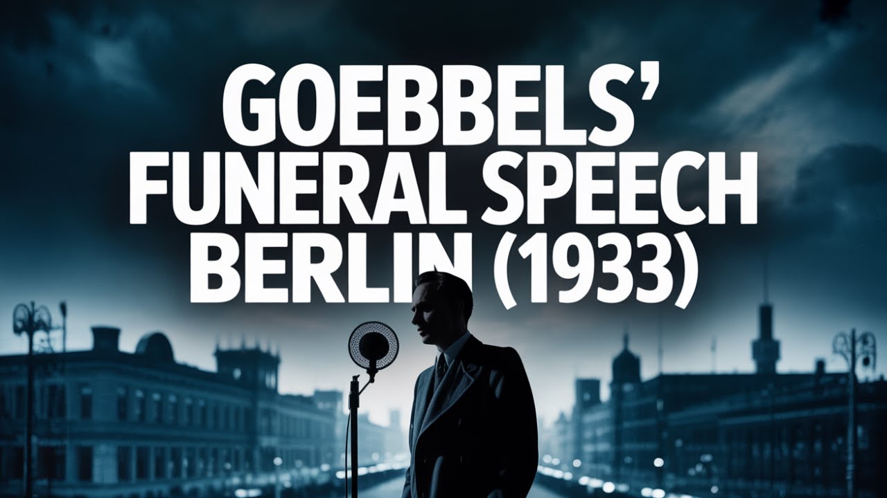 Joseph Goebbels Speech at 1933 Funeral | Restored Nazi-Era Footage