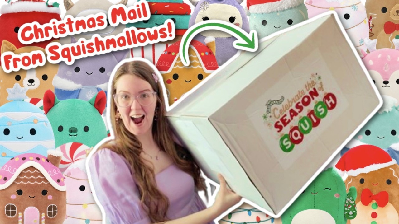 Распаковка рождественской почты от SQUISHMALLOWS!