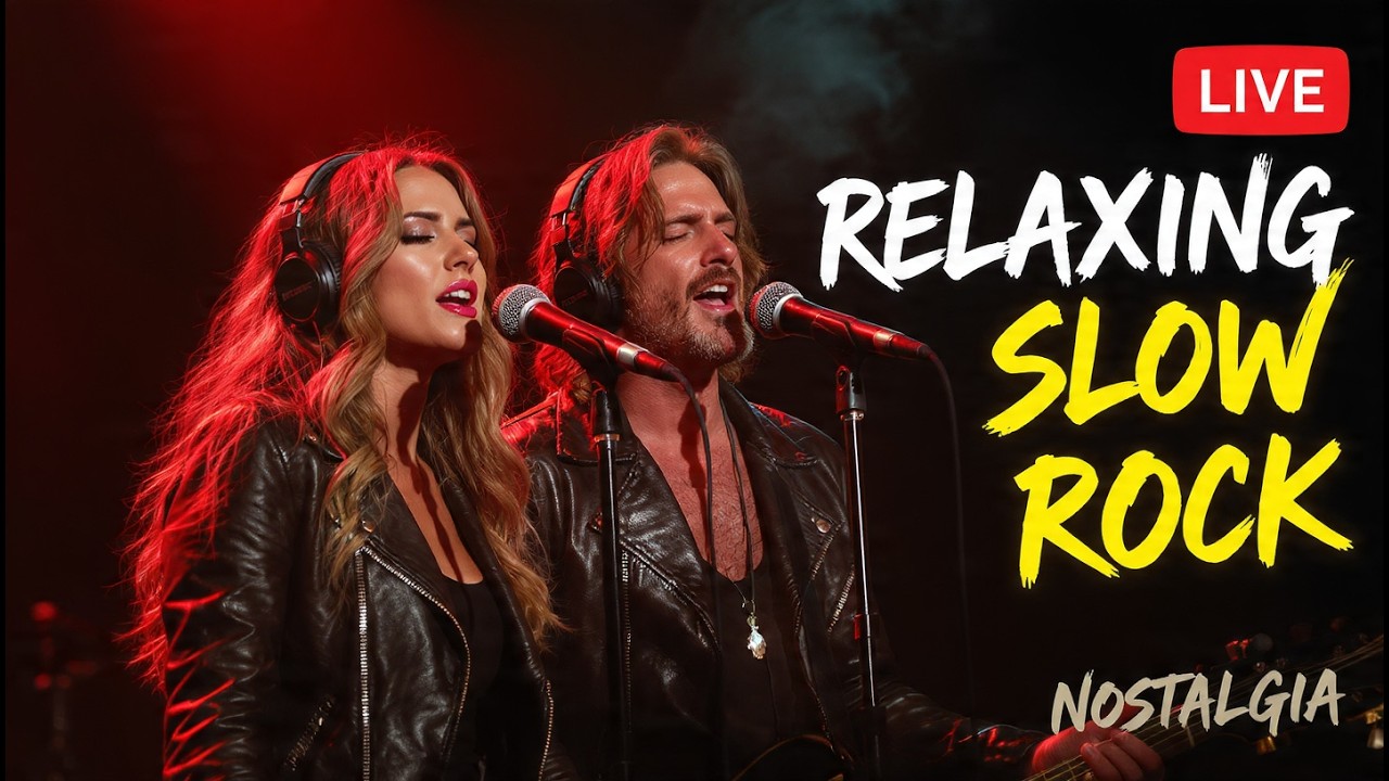 🌌 Late Night Slow Rock Live – Relaxing Rock Ballads for Quiet Minds