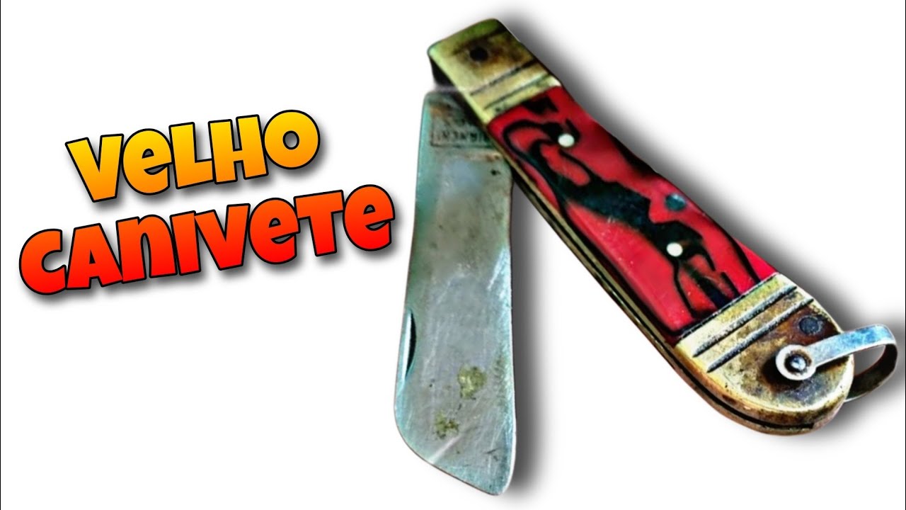 Restauração de um velho canivete de inox e latão 