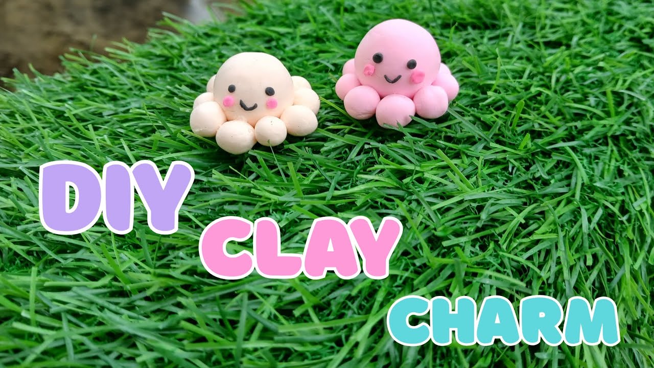 Foam clay keychain || DIY clay charms 🪸🪼✨️