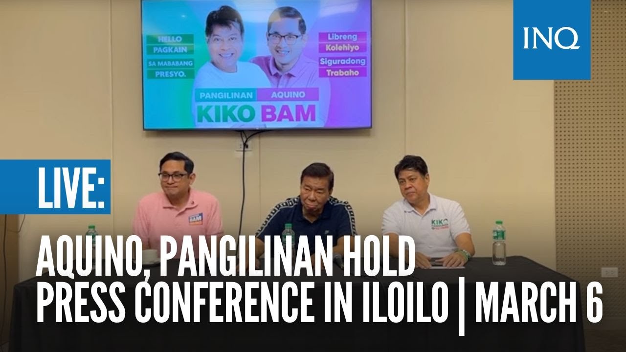 LIVE: Senatorial candidates Bam Aquino, Francis Pangilinan hold press conference in Iloilo | March 6