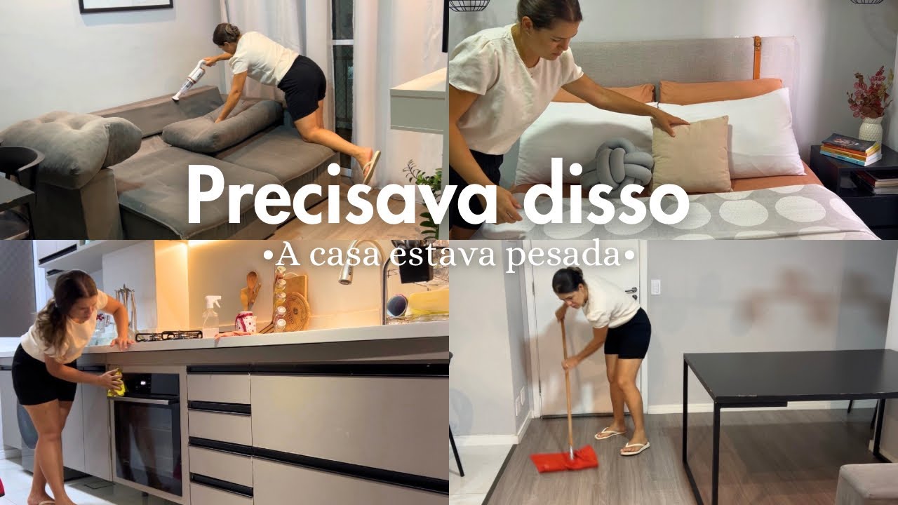 Quando a casa está pesada eu faço isso| Limpeza real sem perfeição| Jessica Lima 