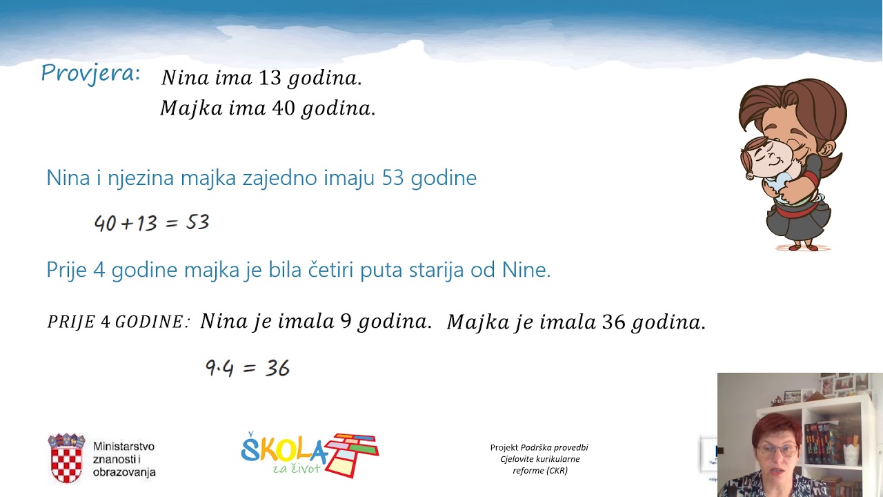 Matematika 6.r. -  Primjena linearnih jednadžbi