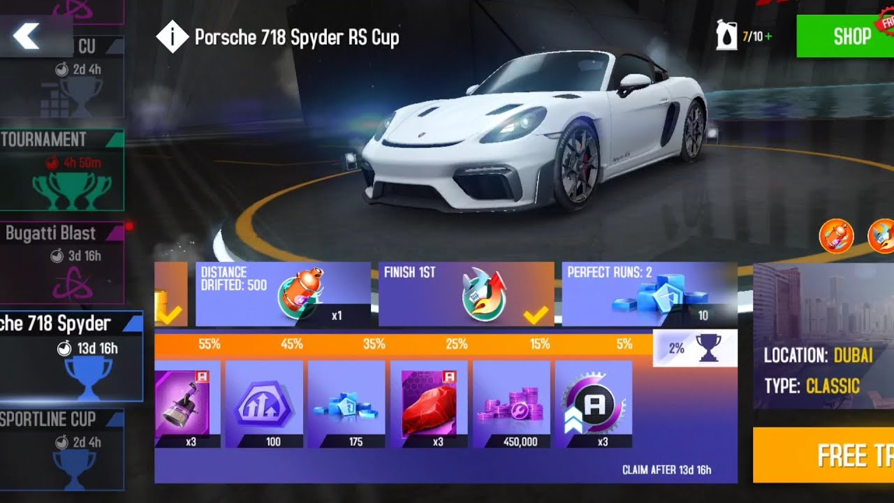 Porsche Cup! ⭐ Asphalt 8 Porsche 718 Spyder RS Cup 🌟 Dubai 42:519 Porsche 718 Spyder RS⚡A8 Update 77