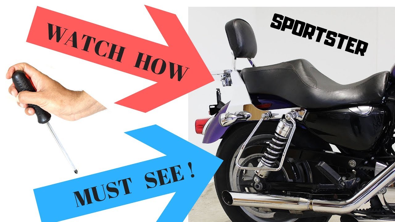 Harley Davidson Sportster Backrest and saddlebags supports  SEE HOW !