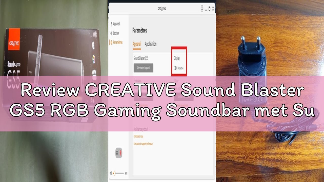 Review CREATIVE Sound Blaster GS5 RGB Gaming Soundbar met SuperWide-technologie, aangedreven via ada