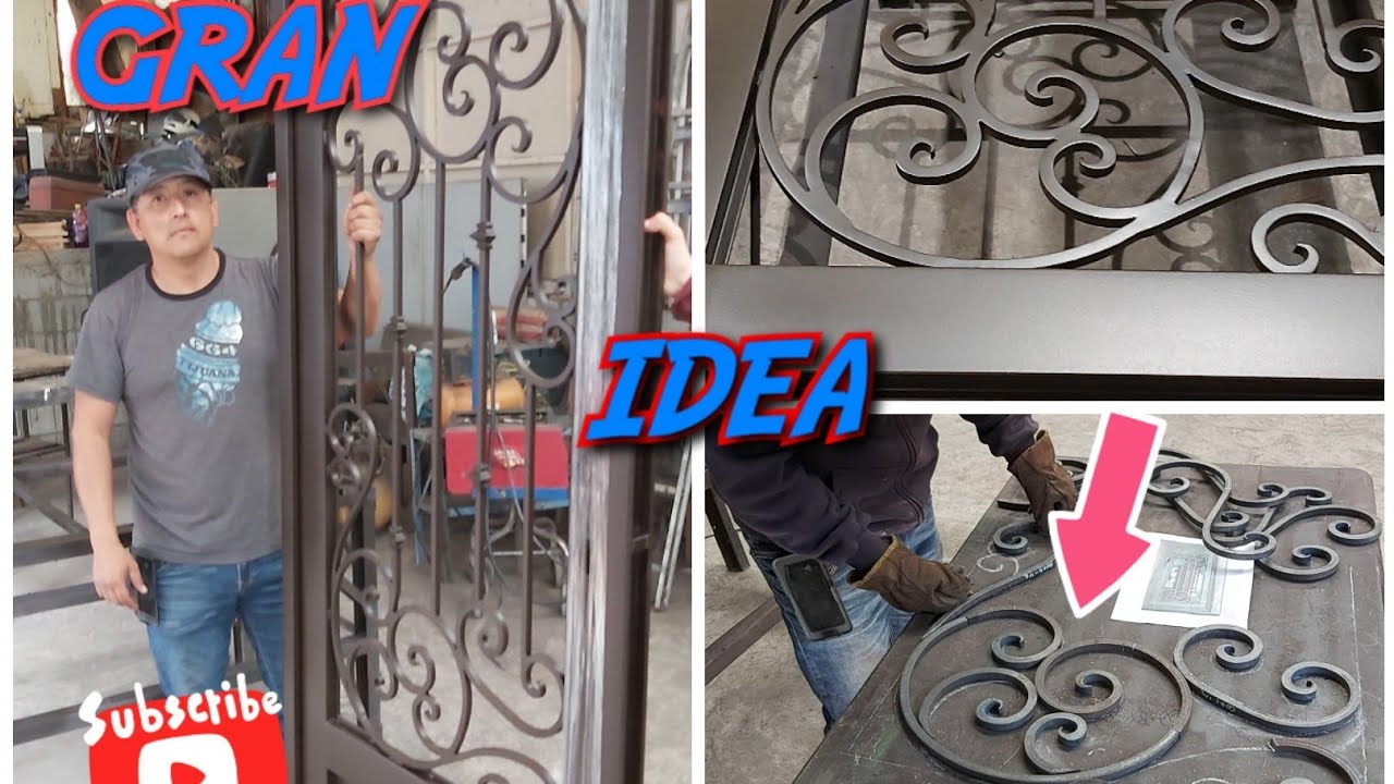 puerta con figuras de forja sin utilizar fragua !!(door with figures of forging without using forge)