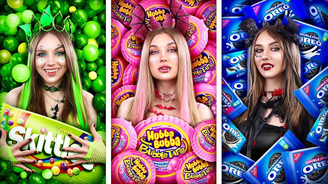 Vampiers in &eacute;&eacute;nkleuren Challenge! Roze vs Zwarte vs Groene Vampier