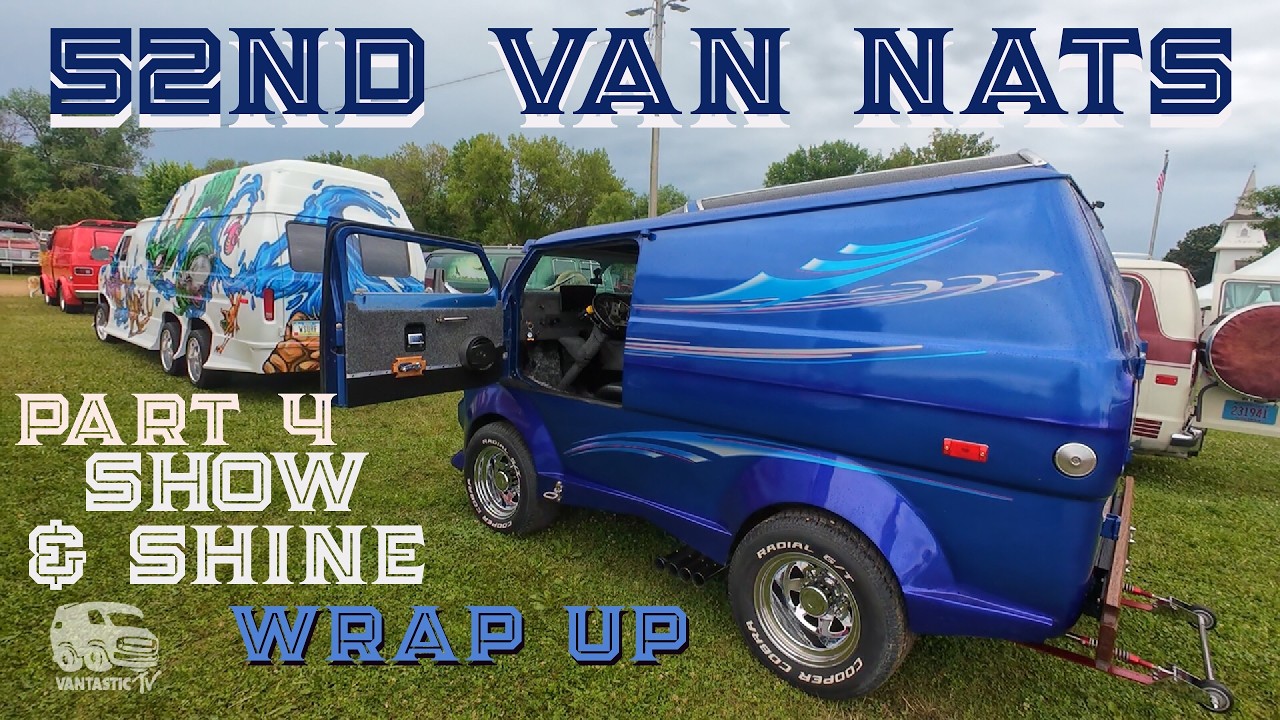 Custom Vans in Motion after Show & Shine at 52nd Van Nationals - Part 4 Radicals, Camper Vans, etc.