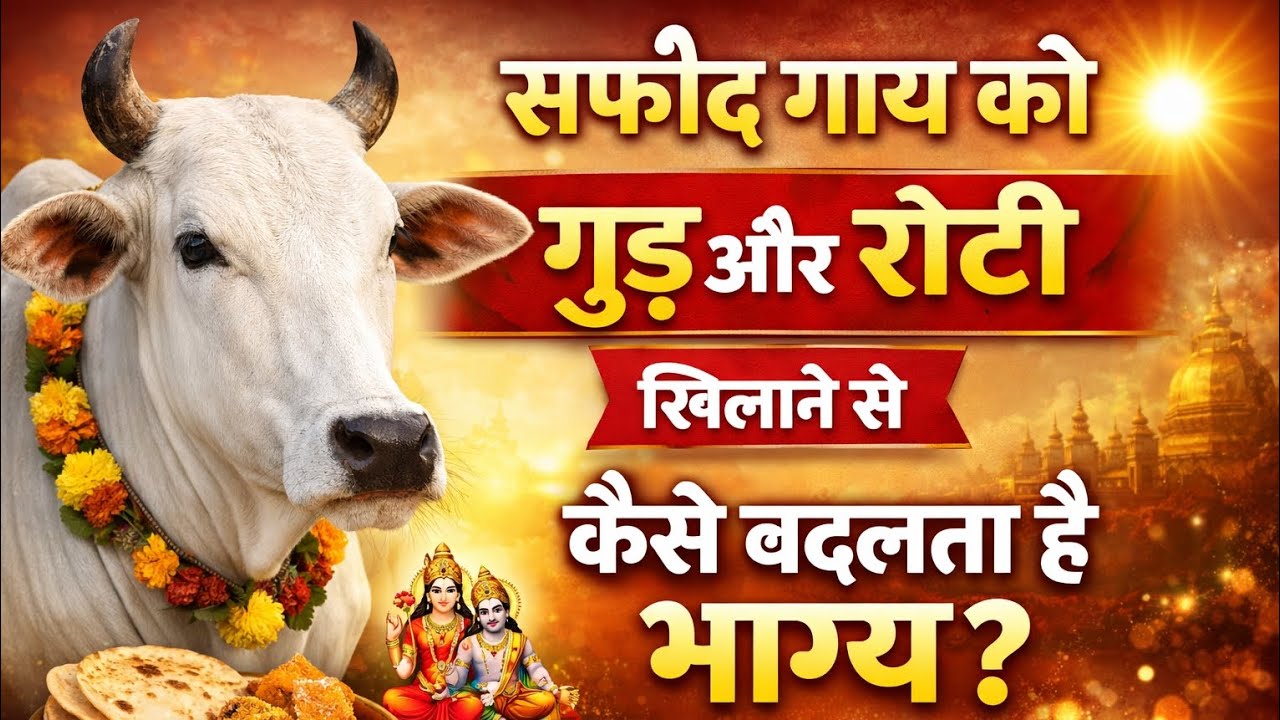 सफेद गाय को रोज़ गुड़ और रोटी खिलाने से क्या होता है? | शास्त्रों में छुपा चमत्कारी रहस्य #समाधान 