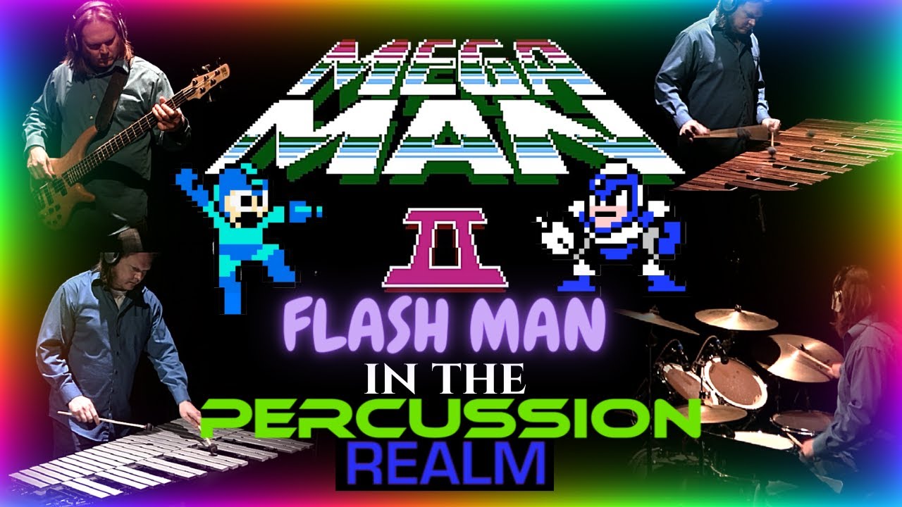 Mega Man 2 Flash Man Theme (Percussion Cover + Bass)