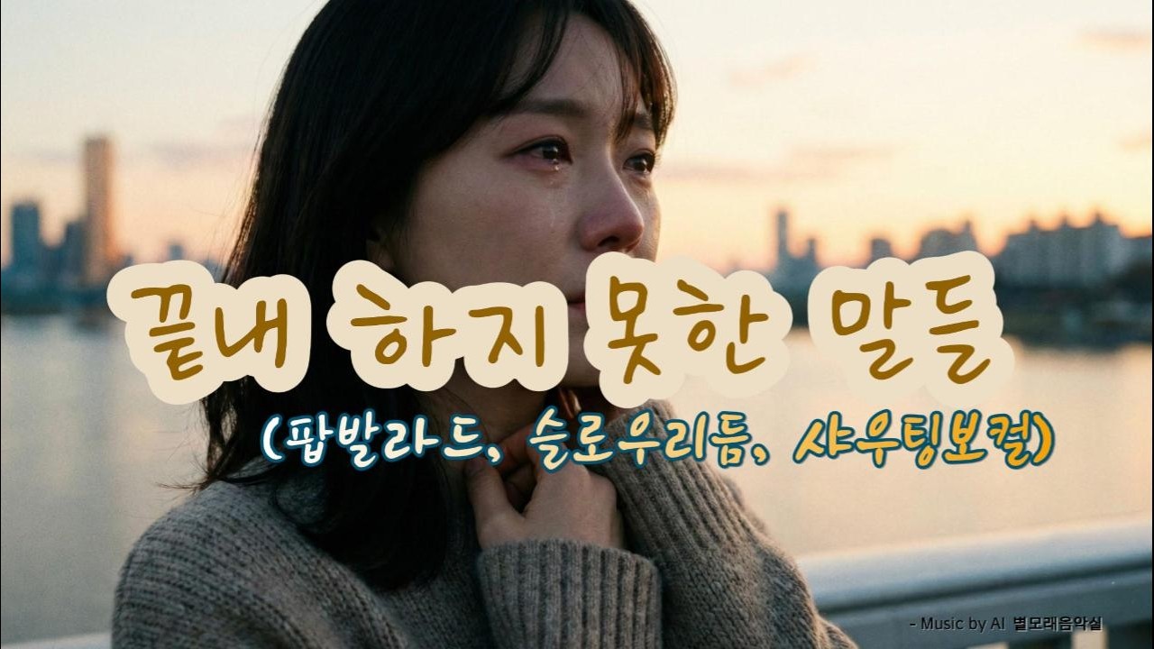끝내 하지 못한 말들 (팝발라드, 슬로우리듬, 샤우팅보컬)