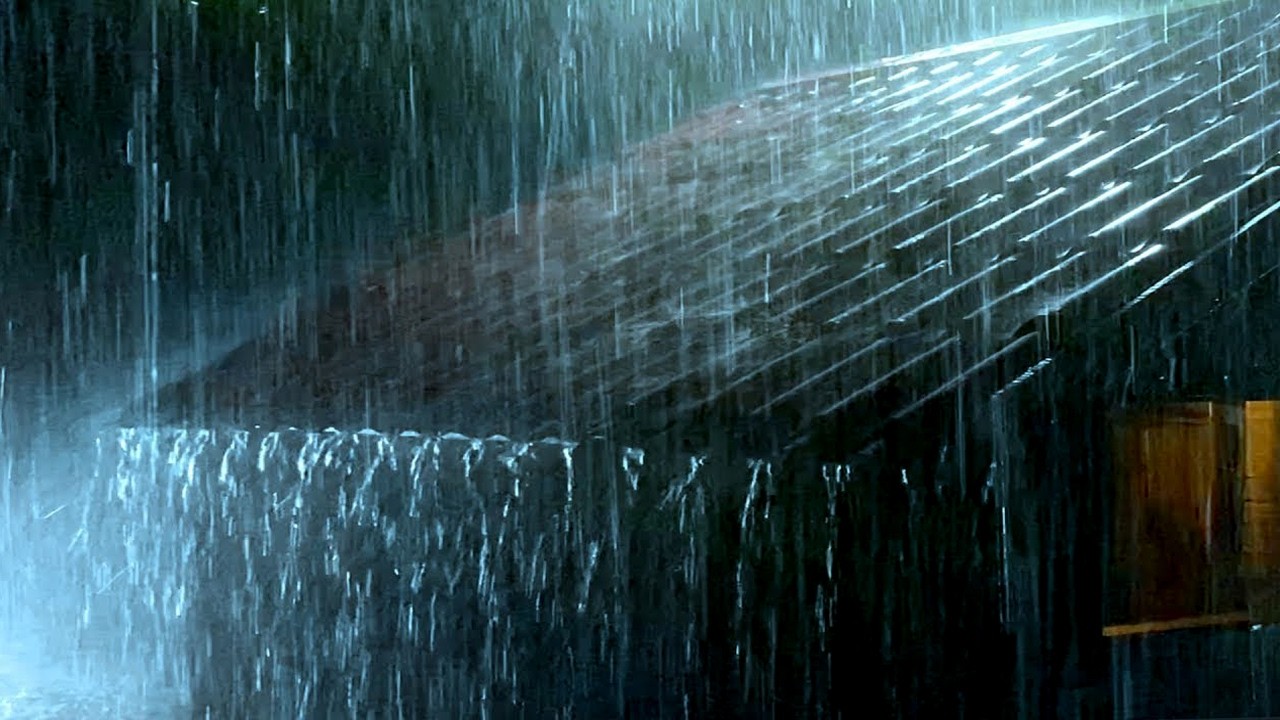 🔴 Rain on a Tin Roof for Sleeping 24/7, Deep Sleep with Heavy Rain & Thunder on Metal Roof at Night