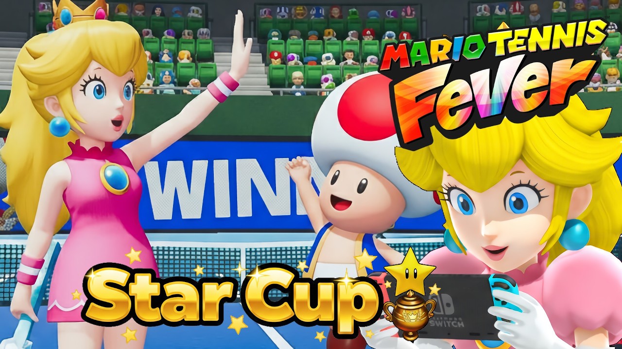 Mario Tennis Fever Peach & Toad Star Cup (Ice Racket & Freezing Racket)