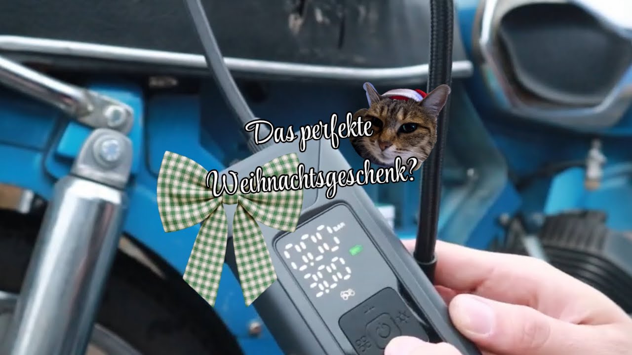 Das perfekte Weihnachtsgeschenk für Mopedfahrer?| Produktvorstellung Asmax tragbare Luftpumpe