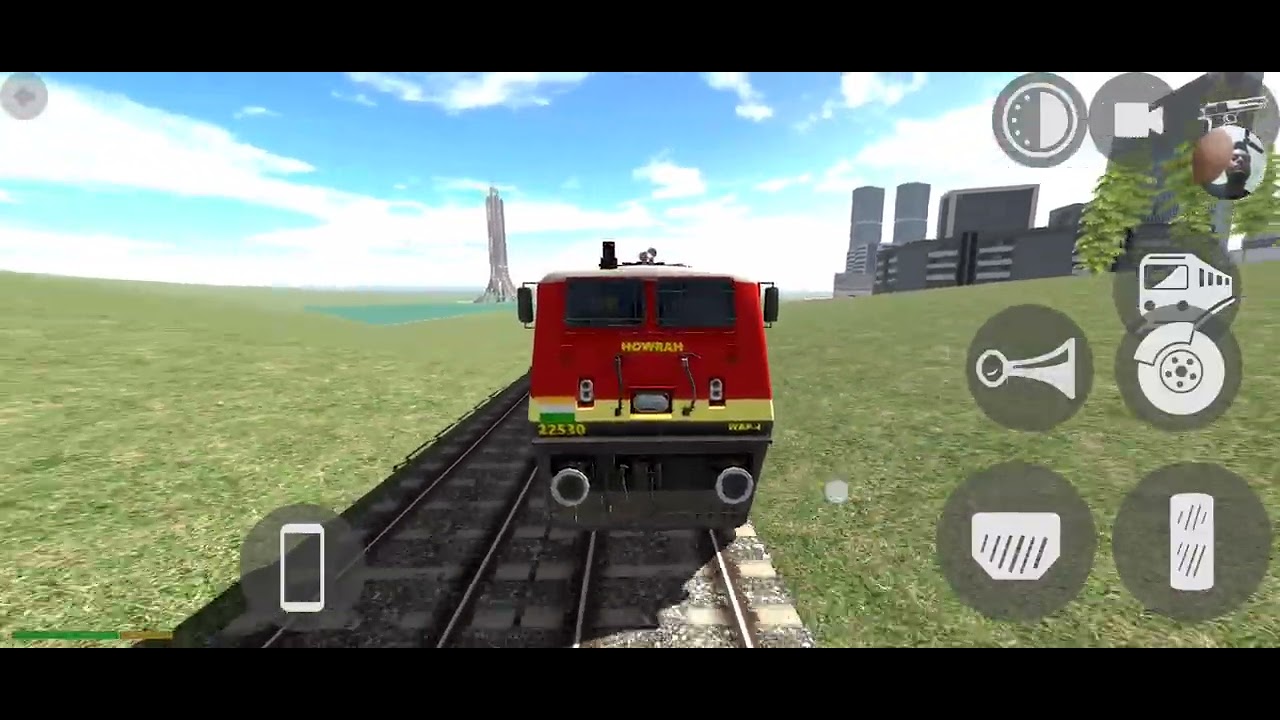 Train driving game on fun track/ gangster vs police fight / 3D android gameplay 