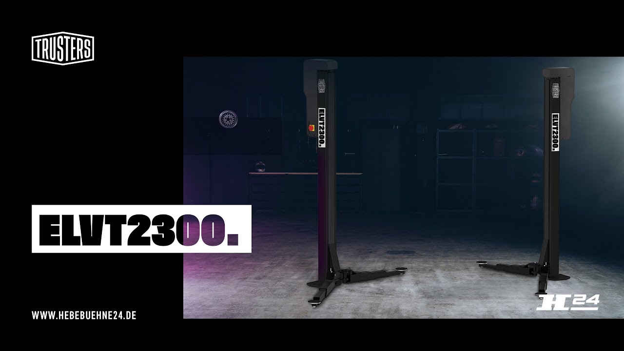 TRUSTERS ELVT2300 | Pont &eacute;l&eacute;vateur 2 colonnes d'une capacit&eacute; de 3 t | Fabriqu&eacute; en Allemagne