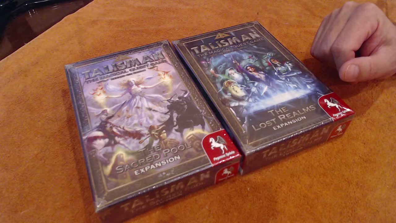 Live Box Opening of The Sacred Pool Expansion and The Lost Realms Expansion for Talisman 4th Edition