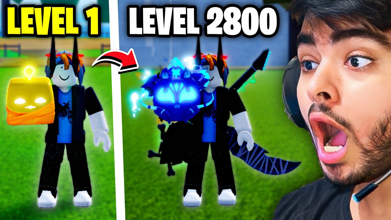 Noob To Pro But Every 100 Levels I Have To Roll A Fruit [FULL MOVIE] BloxFruits in hindi