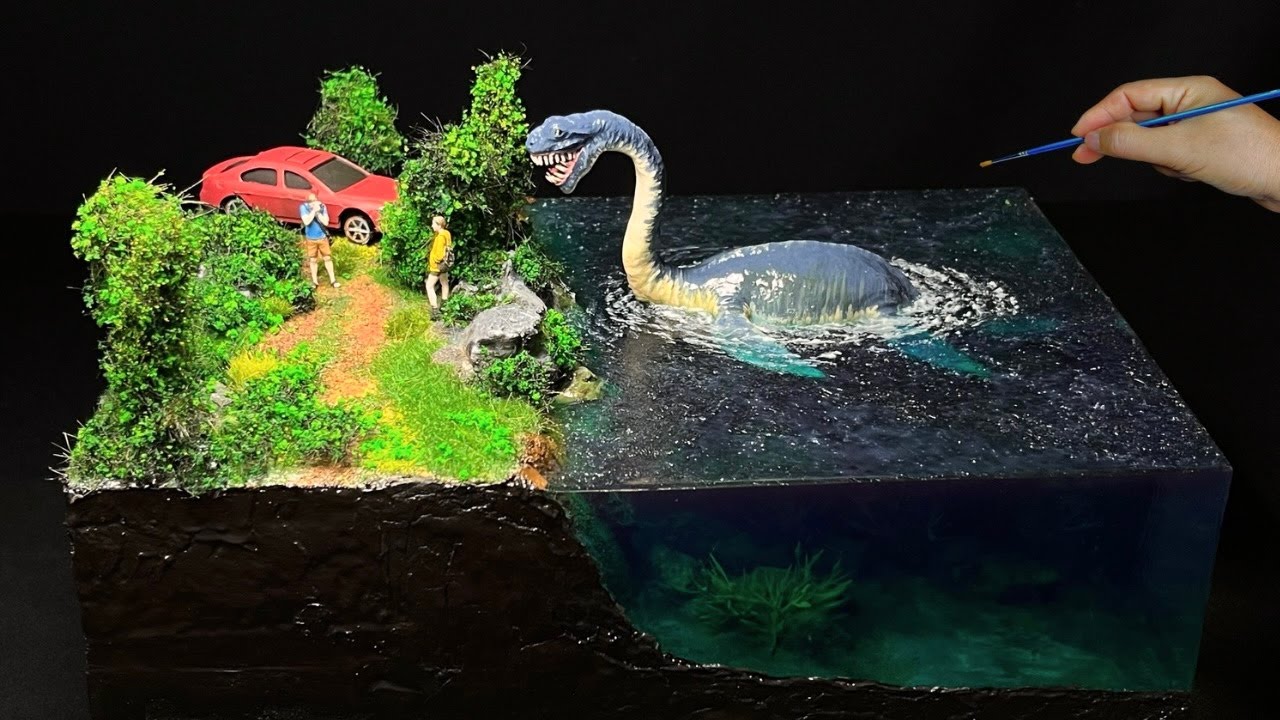I Made a Realistic Loch Ness Monster Out of Clay / Diorama / Resin Art
