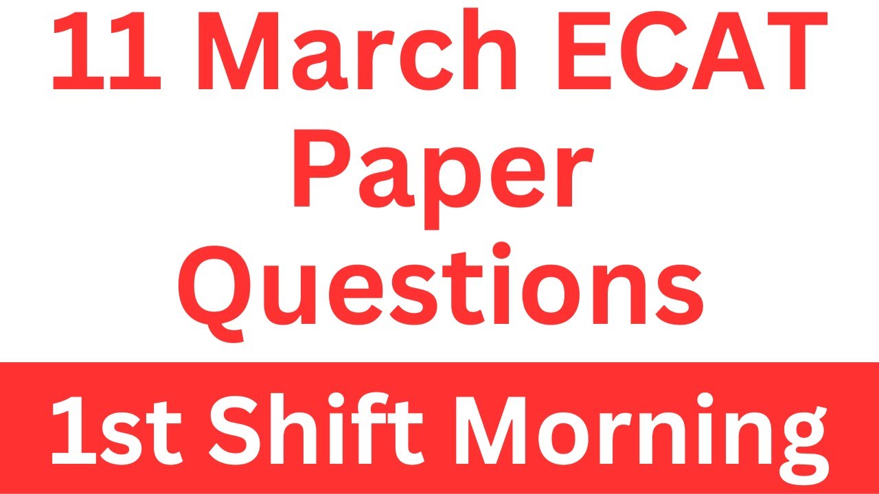 ECAT Paper Questions with Solutions I ECAT Preparation I ECAT Test I ECAT Questions 2024 I ECAT Prep