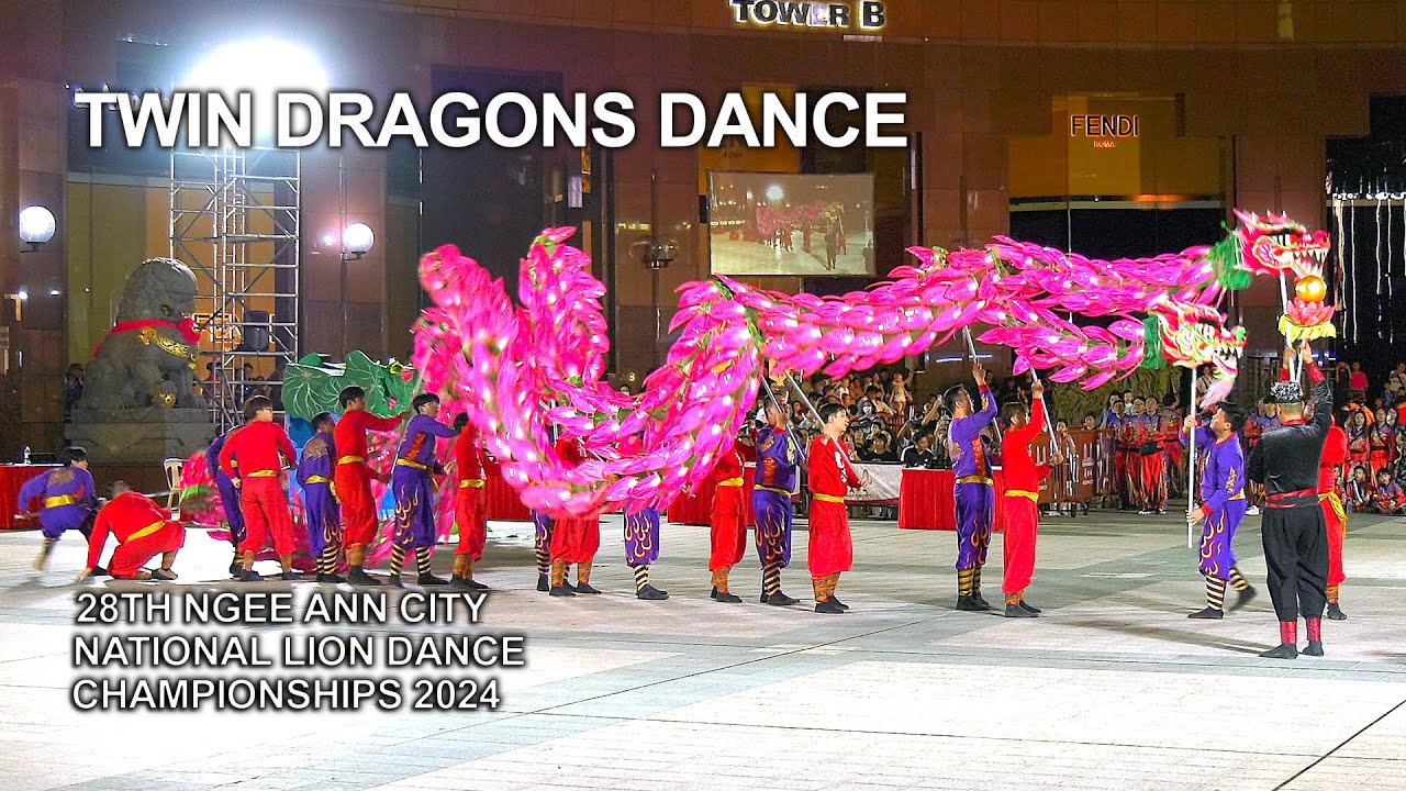 Twin Dragons dance performed during 28th Ngee Ann City Lion Dance Competition