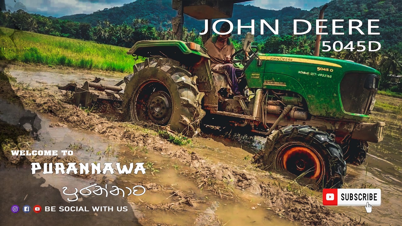 John Deere Tractor Stuck In Mud - John Deere 5045 D - John Deere 4x4 Tractor